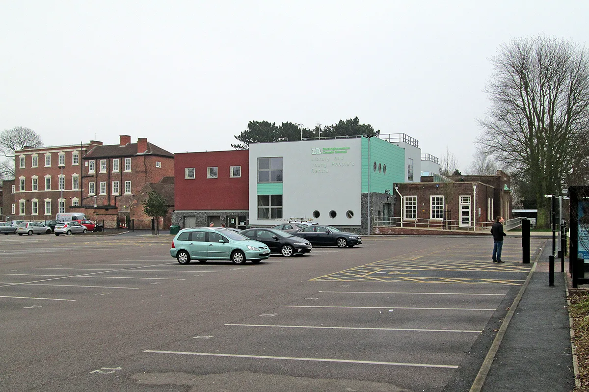 The car park beside West Bridgford Library and Young People's Centre