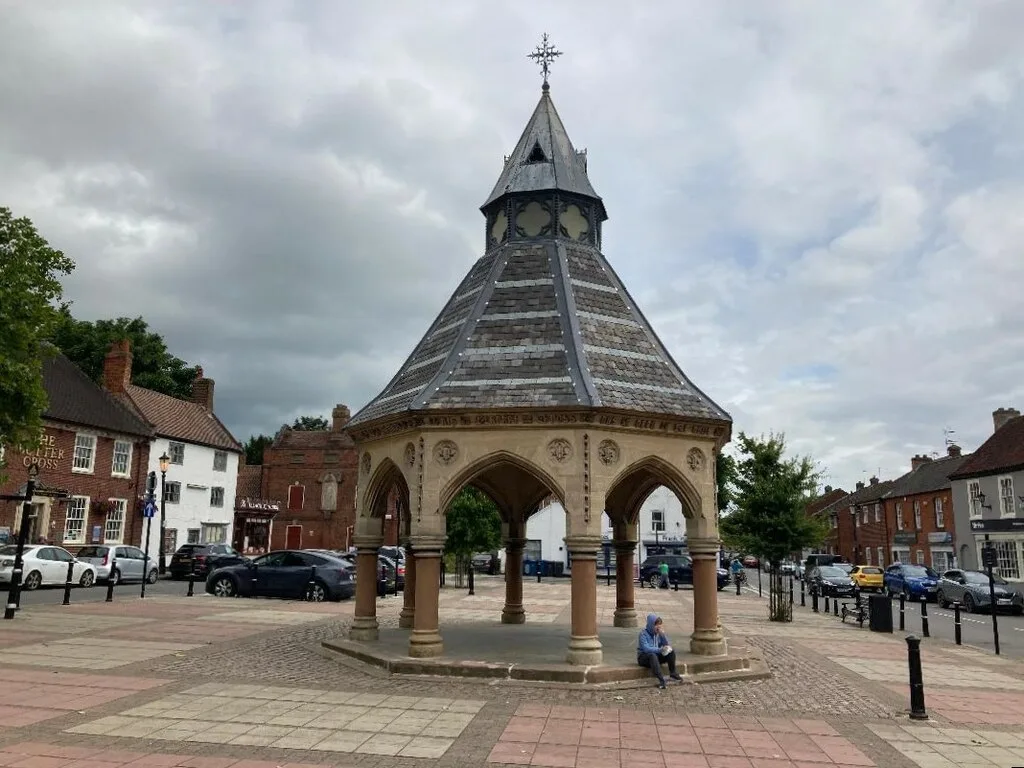 The Buttercross in Bingham Market Place, one of the streets closed for the town's Christmas Fayre