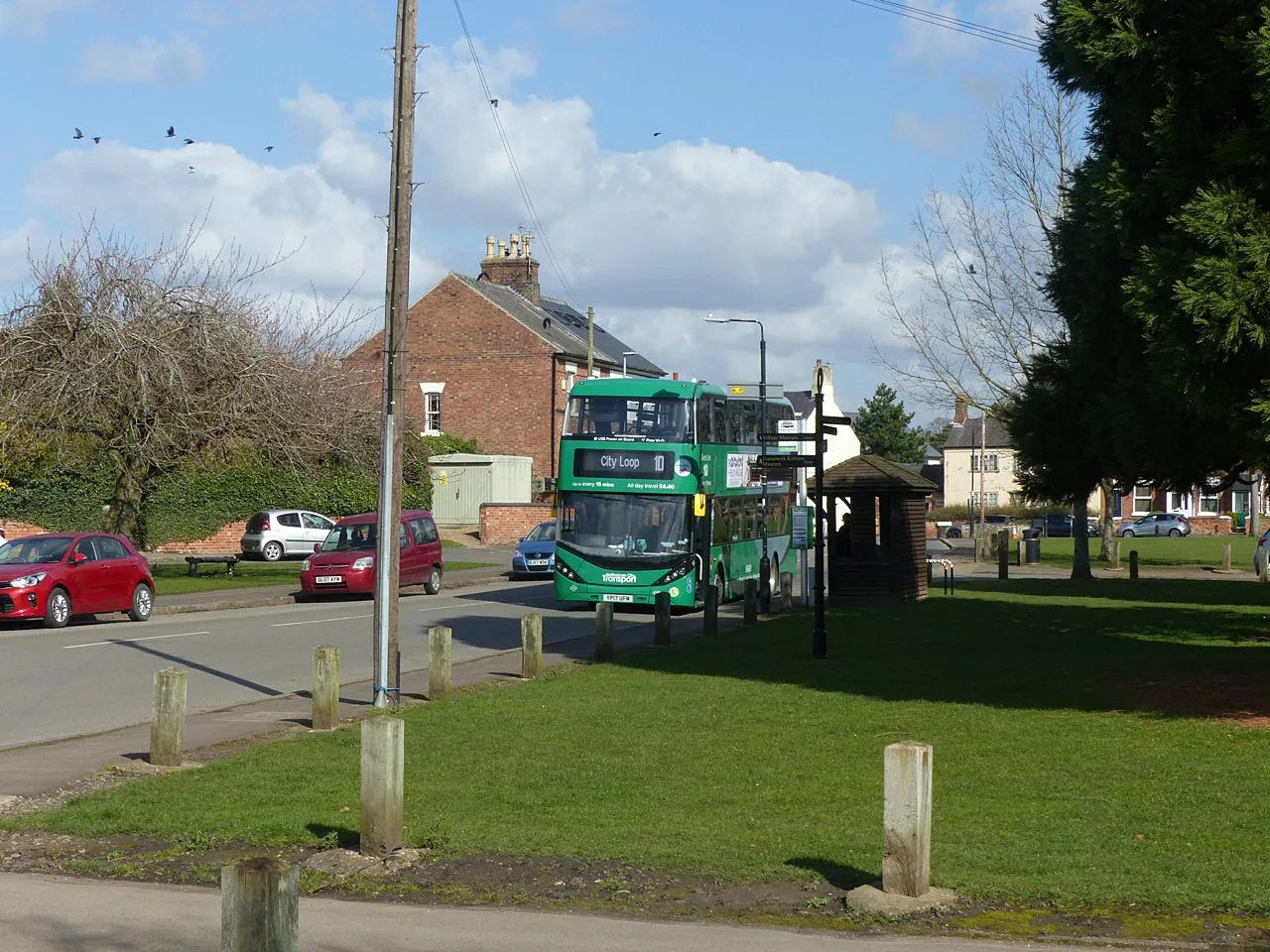 The Green at Ruddington, where the village market sets up on the first Saturday of the month
