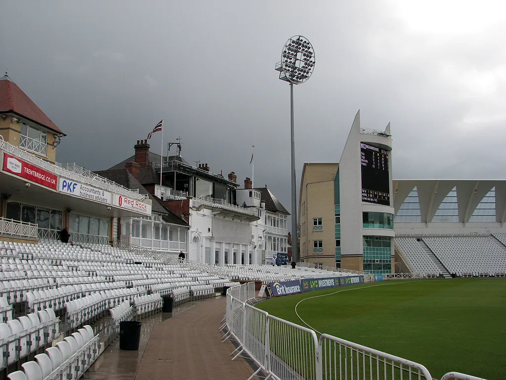 The Pavilion End at Trent Bridge cricket ground
